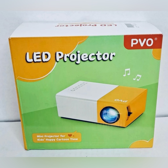 PVO LED MINI Projector YG 300 Pro Screen Projector Home Theater New Open Box - Picture 1 of 4